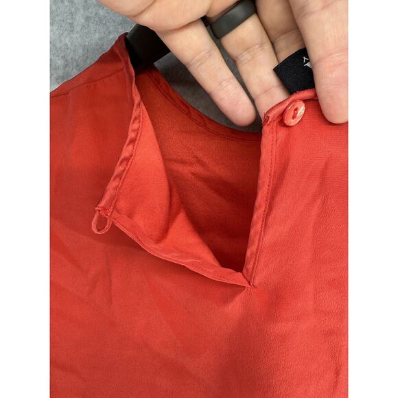 Vintage Margaretha Ley Escada Womens Blouse Size 36 Burnt Orange with Blemishes - Picture 10 of 10